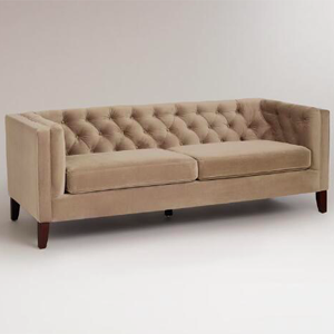 1 velvet sofa