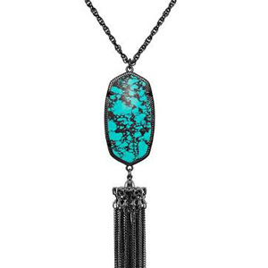 Rayne Necklace in Variagated Teal Magnecite