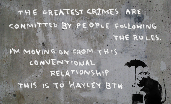 Reductress » I Lived It: I Was Dumped by Banksy Via Street Art
