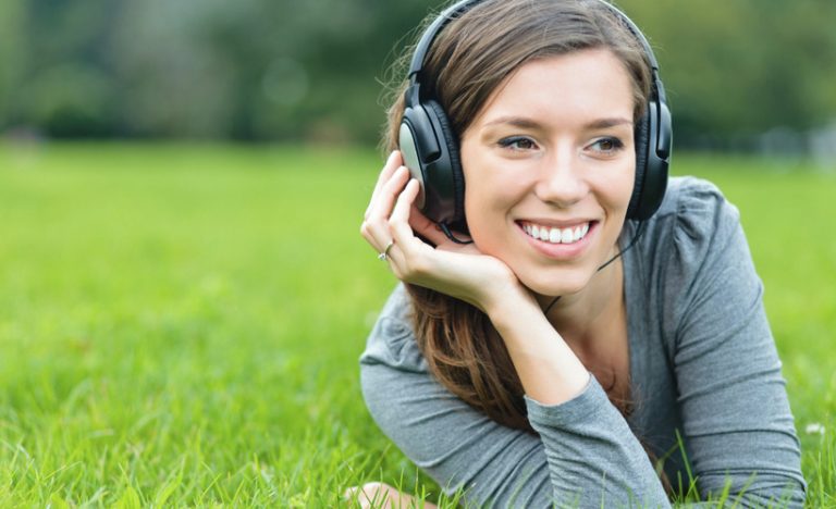 Reductress Girl Wearing Headphones Thinks She Is Farting Quietly