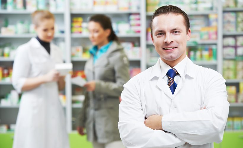 man pharmacist medicine