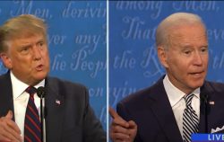 presidential debate with joe biden and donald trump speaking