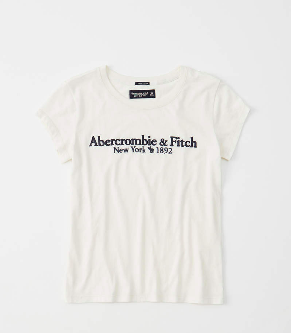 white abercrombie t shirt