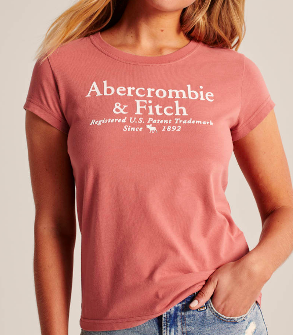 coral abercrombie t shirt