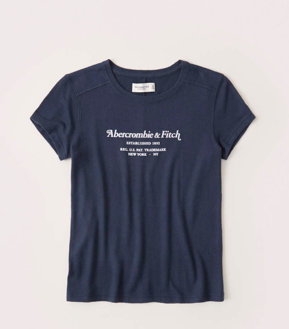 navy abercrombie t shirt